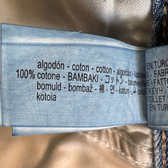 Zara Men Blue 100% Cotton Relaxed Baggy Fit Y2K Distressed Jeans Size 32 - Picture 11 of 13